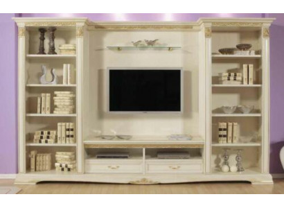 Wohnwand TV-Wand Massivholz Stil Klassische Italienische Wohnzimmer Möbel