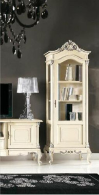 Klassische Wohnwand Set Vitrine rtv Sideboard Vitrinen Schrank Schränke 3tlg.