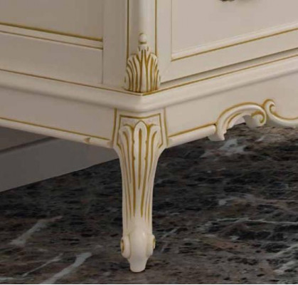 Schlafzimmer Kommode Schrank Klassische Anrichte mit Spiegel Elegante Stil Möbel