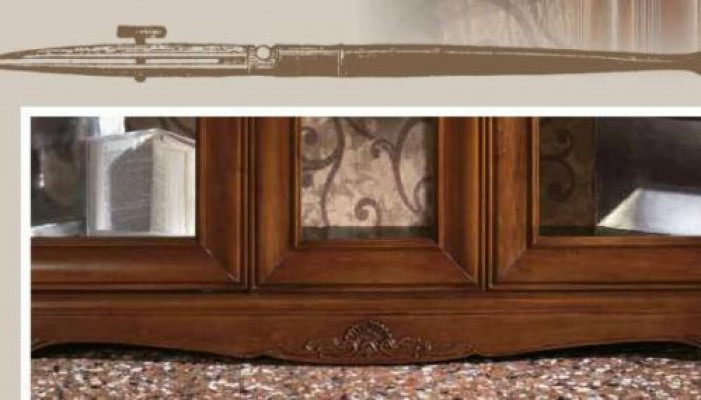 Esszimmer Komplett Tisch Anrichte 4x Stuhl Set Vitrine Barock Massivholz