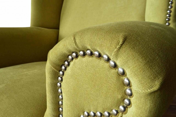 Sessel Textil Stoff Ohrensessel Möbel Neu Wohnzimmer Modern Luxus Design