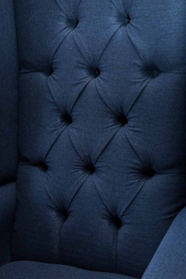 Chesterfield Ohrensessel Relax Sessel Stuhl Polster Stoff Textil 1 Sitz