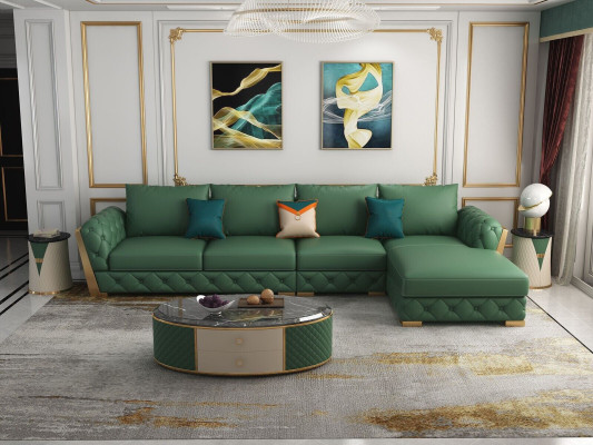 Ecksofa L-Form Garnitur Design Modern Sofas Couch Wohnlandschaft Ledersofa Sofa