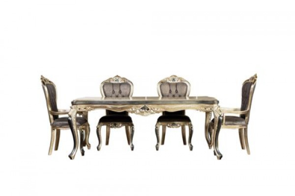 Klassischer Esstisch Tisch Barock Tische Esstische Holztisch 208x108 cm
