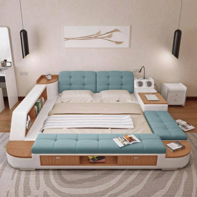 Polster Betten Moderne Hotel Multifunktion Neu Doppel Luxus Design Leder