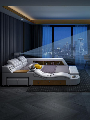 Multifunktion Deluxe Betten Massage Bett Hotel Polster Led usb Radio