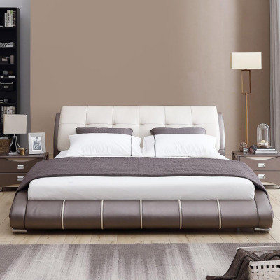 Design Leder Bett Polster Doppel Hotel Betten Schlaf Zimmer Ehe 180x200 cm