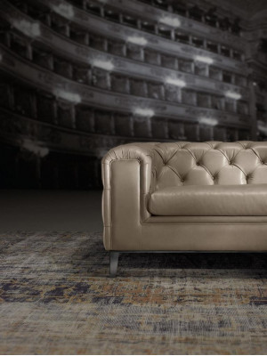 Luxuriöses 3+3 sitzer sofagarnitur in beige von chesterfield