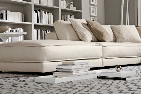 Wohnzimmer Ecksofa L-Form Modern Weiß Design Sofas Neu