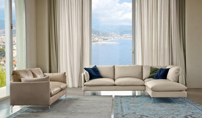 Ecksofa L form Leder Luxus Design Sofa Polster Couch Couchen Möbel neu