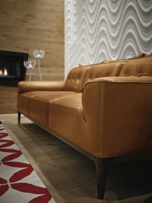 Garnitur Sessel Sofas Sofagarnitur 3+1 Sitzer Braun Wohnzimmer Polster