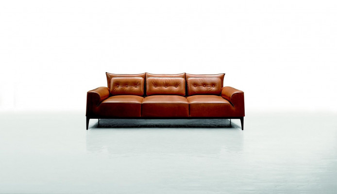 Garnitur Sessel Sofas Sofagarnitur 3+1 Sitzer Braun Wohnzimmer Polster