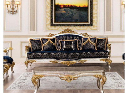 Sitz Dreisitzer Sofa 3 Sitzer Sofa Sofas Stoff Stil Barock Rokoko Klassische Neu