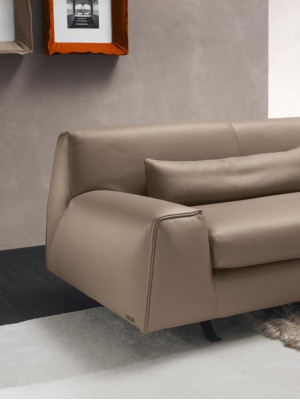 Sofa 3 Sitz Grau Wohnzimmer Prianera Polster Italienische Möbel Textil
