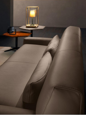 Sofa 3 Sitz Grau Wohnzimmer Prianera Polster Italienische Möbel Textil