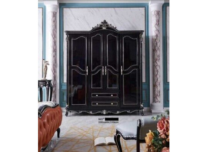 Klassischer Kleiderschrank Schränke Schlafzimmer Schrank Holz Möbel Barock Neu