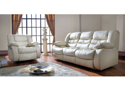 Multifunktions Couch Sofagarnitur Ledersofa 3+2+1 Relax Kino Sofa Set Polster