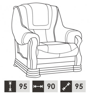 Klassischer Fernseh Sessel Leder 1 Sitzer Couch Sofa Polster Einsitzer 1er Neu