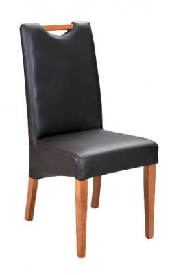 Design Sessel Polster Set 2x Stuhl Holz 100% Leder Stühle Esszimmer Neu