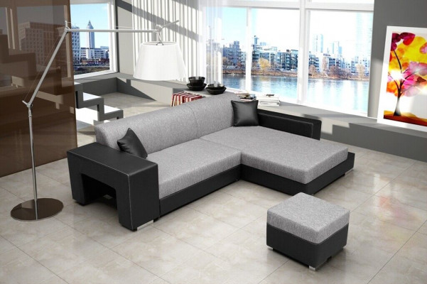 Schlafsofa Eck Sofa Couch Bettfunktion Polster Eck Garnitur Schlaffunktion Neu