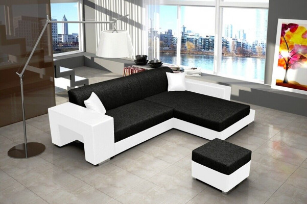 Schlafsofa Eck Sofa Couch Bettfunktion Polster Eck Garnitur Schlaffunktion Neu