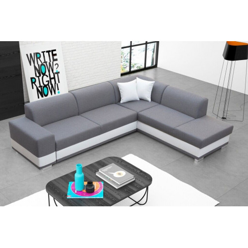 Polstersofa Loungesofa Sitzgruppe Couch Wohnzimmer mit Kissen L-Form Sofa