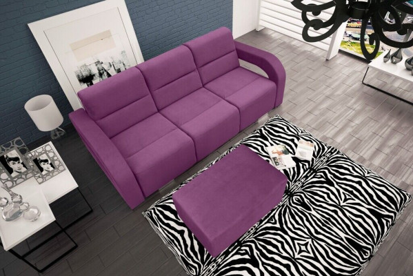 3 Sitzer Luxus Bank Sofa Couch Blau Wohnzimmer Kanzlei Möbel