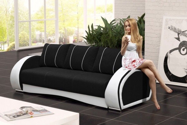 Couch Schlafsofa Sofa Couchen Polster Multifunktion Sofas 3 Sitzer Textil Stoff