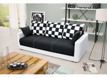 Schlafsofa 3-Sitzer mit Schlaffunktion und Bettkasten - Komfortables Klappsofa