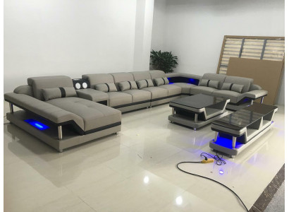 Design Sofa Komplettset Garnitur Polster Ecksofa Eckcouch Couch Sideboard Tisch