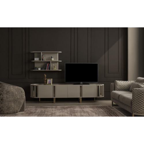 Wohnwand rtv Lowboard Regale Garnitur tv Ständer Sideboard Kommode Wohnzimmer
