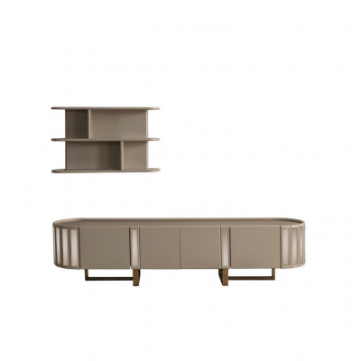 Wohnwand rtv Lowboard Regale Garnitur tv Ständer Sideboard Kommode Wohnzimmer