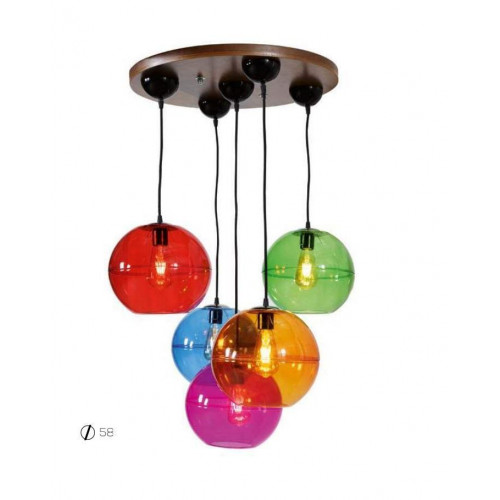 Design Leuchte Decken Lampen Modern Silber Wandleuchte Luster Bunt Kronleuchter