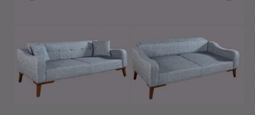 Sofagarnitur 3+3+1 Sitz Komplette Garnitur Sofa Sessel Textil 3 tlg