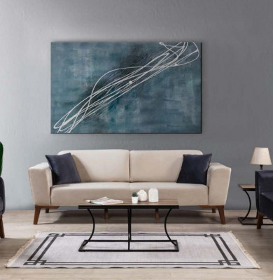 Sofagarnitur 3+3+1 Sitzer Sofa Couchgarnitur Textil Sessel Wohnzimmer