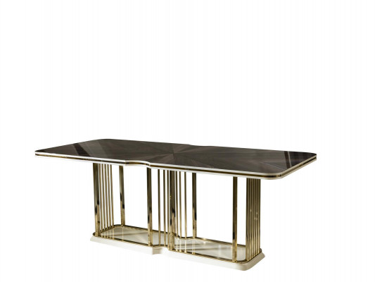 Esstisch Braun Luxus Tische Esszimmer Tisch Metall Elegantes Stil Modern