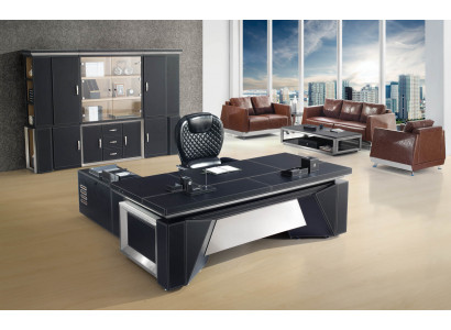 Designer Büro Set Schrank Set Chef Tisch Schreibtisch 2tlg. Einrichtung