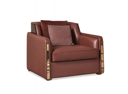 Sessel Club Lounge Designer Sessel Gepolstertes Sofa 1 Sitzer Fernseher