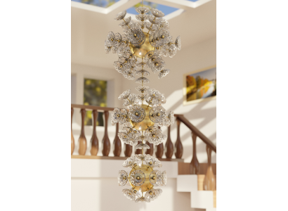 Decken Lampe Hänge Pendel Leuchte Luster Kronleuchter Elite Bohemia Flower Neu