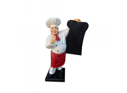 Werbe Tafel Koch Figur Statue Skulptur Werbefigur Menütafel Werbeaufsteller Neu