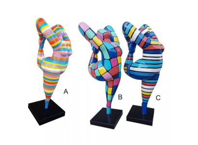 Nachbar Neidisch machen Statue Figur Abstrakt Moderne Kunst Bunt bemalte Figuren