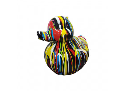 Abstrakte Deko Figur Statue Skulptur 60 cm Figuren Statuen Ente Bunt bemalt 60cm