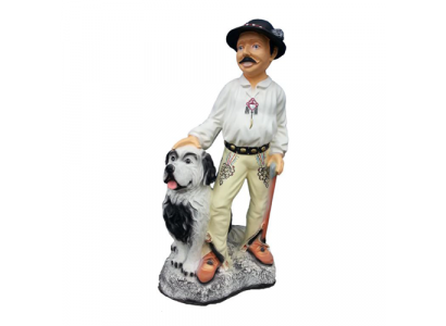 Hirte mit Hund Deko Figur Statue Skulptur 100 cm Figuren Statuen Skulpturen P110