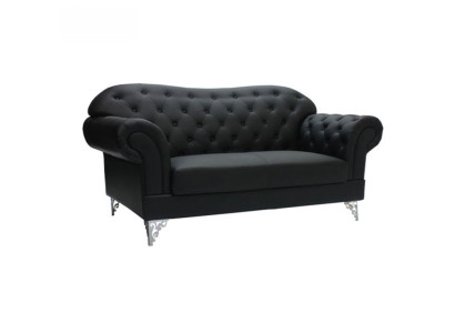 Chesterfield Sofa Couch Polster Doppelter Ohrensessel Leder Couchen Polster 2er