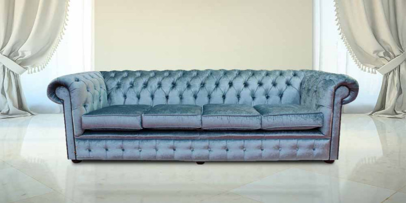 Chesterfield 5 Sitzers Klassische Luxus Barock Rokoko Sofa Couch Textil Leder