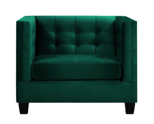 Sessel Chesterfield Wohnzimmer Modern Textil Stoff Grün Kreative Möbel Neu