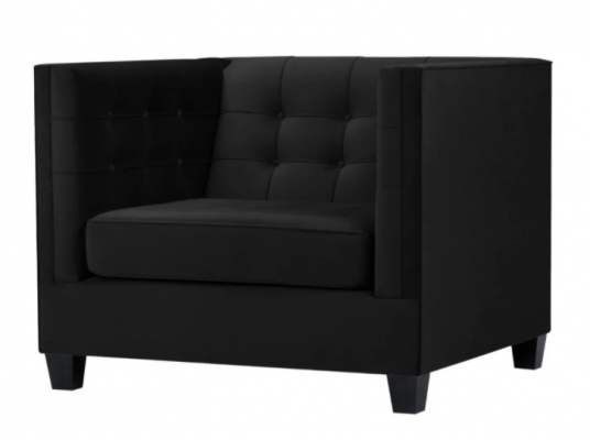 Chesterfield Sessel Kreative Möbel Textil Stoff Schwarz Neu Wohnzimmer