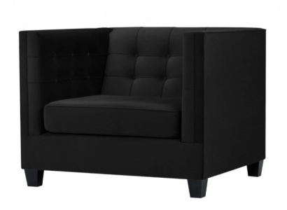 Chesterfield Sessel Kreative Möbel Textil Stoff Schwarz Neu Wohnzimmer