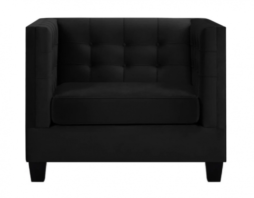 Chesterfield Sessel Kreative Möbel Textil Stoff Schwarz Neu Wohnzimmer