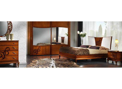 Luxus Set 3tlg. Schlafzimmer Bett Nachttisch Betten Doppel Holz Bettgestell Neu